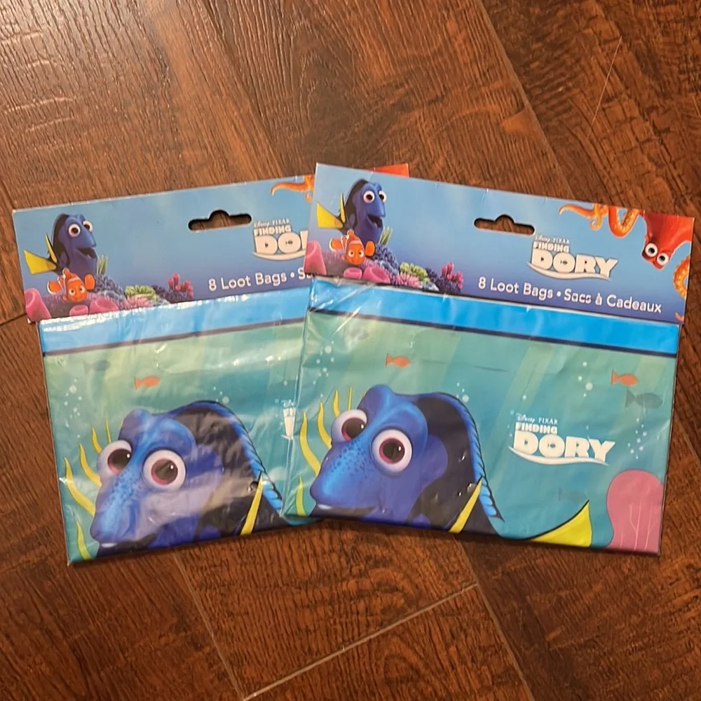 16~Disney Pixar Finding Dory Loot Bags, Great for Birthday favor & candy